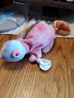 Ty Iggy Plush Iguana - Pink and Light Blue